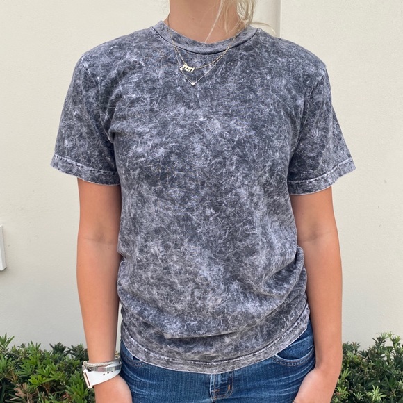 American Apparel Tops - American Apparel Acid Washed Black Grey T-Shirt S